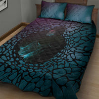 3D Illusion Witch Halloween Quilt Bed Set Dark Magic In The Cracks DT05