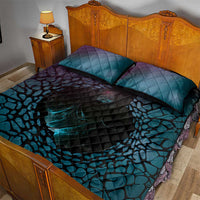 3D Illusion Witch Halloween Quilt Bed Set Dark Magic In The Cracks DT05