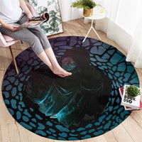3D Illusion Witch Halloween Round Carpet Dark Magic In The Cracks - Wonder Print Shop