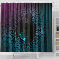 3D Illusion Witch Halloween Shower Curtain Dark Magic In The Cracks - Wonder Print Shop