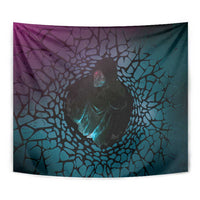 3D Illusion Witch Halloween Tapestry Dark Magic In The Cracks - Wonder Print Shop