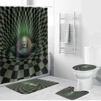3D Illusion Clown Halloween Bathroom Set Dark Style - Wonder Print Shop