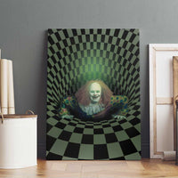 3D Illusion Clown Halloween Canvas Wall Art Dark Style - Wonder Print Shop