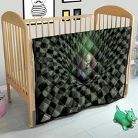 3D Illusion Clown Halloween Quilt Dark Style - Wonder Print Shop