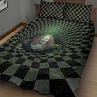 3D Illusion Clown Halloween Quilt Bed Set Dark Style DT05