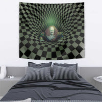 3D Illusion Clown Halloween Tapestry Dark Style - Wonder Print Shop