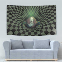 3D Illusion Clown Halloween Tapestry Dark Style - Wonder Print Shop