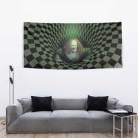 3D Illusion Clown Halloween Tapestry Dark Style - Wonder Print Shop