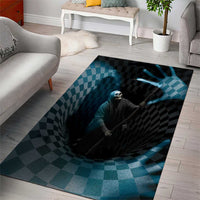 3D Illusion Death Halloween Area Rug Y2k Horror Retro Style - Wonder Print Shop