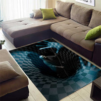 3D Illusion Death Halloween Area Rug Y2k Horror Retro Style - Wonder Print Shop