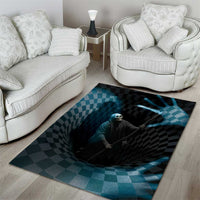 3D Illusion Death Halloween Area Rug Y2k Horror Retro Style - Wonder Print Shop