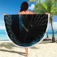 3D Illusion Death Halloween Beach Blanket Y2k Horror Retro Style - Wonder Print Shop