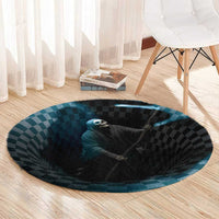 3D Illusion Death Halloween Round Carpet Y2k Horror Retro Style - Wonder Print Shop