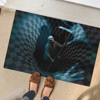 3D Illusion Death Halloween Rubber Doormat Y2k Horror Retro Style - Wonder Print Shop