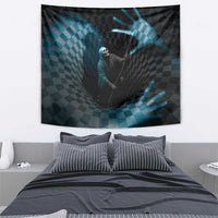 3D Illusion Death Halloween Tapestry Y2k Horror Retro Style - Wonder Print Shop