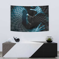 3D Illusion Death Halloween Tapestry Y2k Horror Retro Style - Wonder Print Shop
