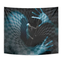 3D Illusion Death Halloween Tapestry Y2k Horror Retro Style - Wonder Print Shop