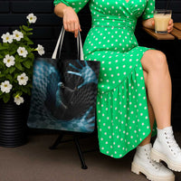 3D Illusion Death Halloween Tote Bag Y2k Horror Retro Style - Wonder Print Shop