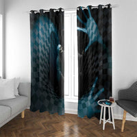 3D Illusion Death Halloween Window Curtain Y2k Horror Retro Style - Wonder Print Shop