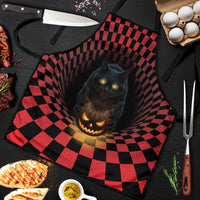 3D Illusion Cat Halloween Apron Horror Cartoon Style - Wonder Print Shop