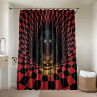 3D Illusion Cat Halloween Bathroom Set Horror Cartoon Style - Wonder Print Shop