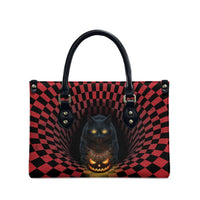 3D Illusion Cat Halloween Leather Bag Horror Cartoon Style DT05
