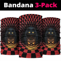 3D Illusion Cat Halloween Neck Gaiter Horror Cartoon Style - Wonder Print Shop