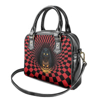 3D Illusion Cat Halloween Shoulder Handbag Horror Cartoon Style - Wonder Print Shop