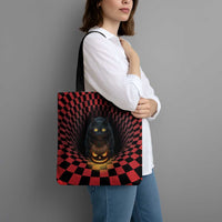 3D Illusion Cat Halloween Tote Bag Horror Cartoon Style - Wonder Print Shop
