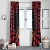 3D Illusion Cat Halloween Window Curtain Horror Cartoon Style - Wonder Print Shop