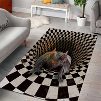 3D Illusion Bat Halloween Area Rug Horror Style - Wonder Print Shop