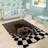 3D Illusion Bat Halloween Area Rug Horror Style - Wonder Print Shop