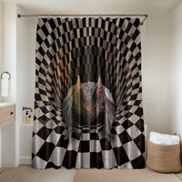 3D Illusion Bat Halloween Bathroom Set Horror Style - Wonder Print Shop