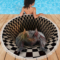 3D Illusion Bat Halloween Beach Blanket Horror Style - Wonder Print Shop