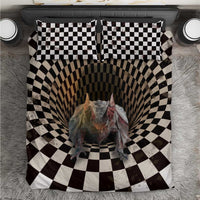 3D Illusion Bat Halloween Bedding Set Horror Style DT05