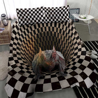 3D Illusion Bat Halloween Bedding Set Horror Style DT05