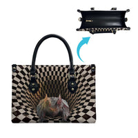 3D Illusion Bat Halloween Leather Bag Horror Style DT05