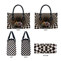 3D Illusion Bat Halloween Leather Bag Horror Style DT05