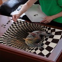 3D Illusion Bat Halloween Puzzle Horror Style - Wonder Print Shop