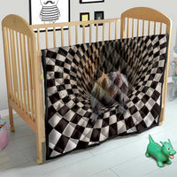 3D Illusion Bat Halloween Quilt Horror Style - Wonder Print Shop