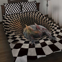3D Illusion Bat Halloween Quilt Bed Set Horror Style DT05