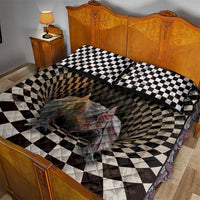 3D Illusion Bat Halloween Quilt Bed Set Horror Style DT05