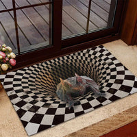3D Illusion Bat Halloween Rubber Doormat Horror Style - Wonder Print Shop