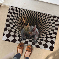 3D Illusion Bat Halloween Rubber Doormat Horror Style - Wonder Print Shop