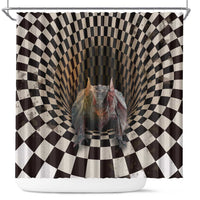 3D Illusion Bat Halloween Shower Curtain Horror Style - Wonder Print Shop