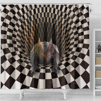 3D Illusion Bat Halloween Shower Curtain Horror Style - Wonder Print Shop