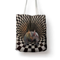 3D Illusion Bat Halloween Tote Bag Horror Style - Wonder Print Shop