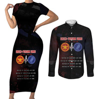 Personalized Delian League Couples Matching Short Sleeve Bodycon Dress and Long Sleeve Button Shirt Greek And Persian Wars - Wonder Print Shop