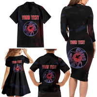 Personalized Delian League Family Matching Long Sleeve Bodycon Dress and Hawaiian Shirt Greek And Persian Wars - Wonder Print Shop
