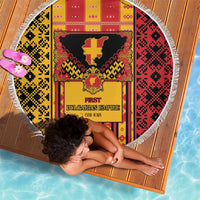 First Bulgarian Empire Beach Blanket Slavic Patterns - Wonder Print Shop